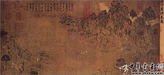 展子虔作品欣赏 － 《游春图》