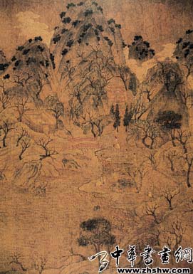 展子虔作品欣赏 － 《游春图》局部